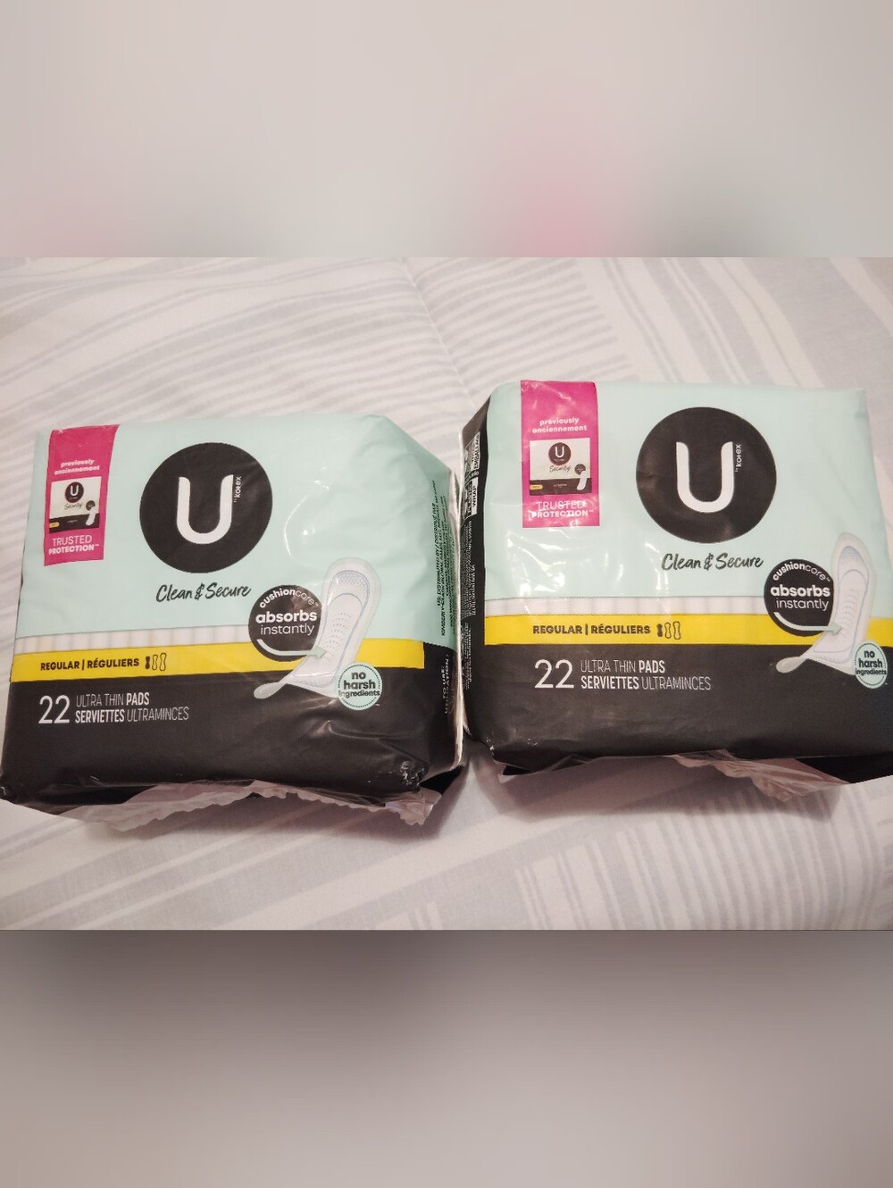 Clean & Secure Regular ltra Thin Pads – Mint (22 Pack)